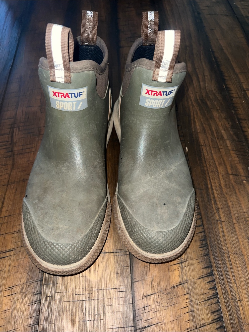 XTRatuf sport ankle deck boots in olive green